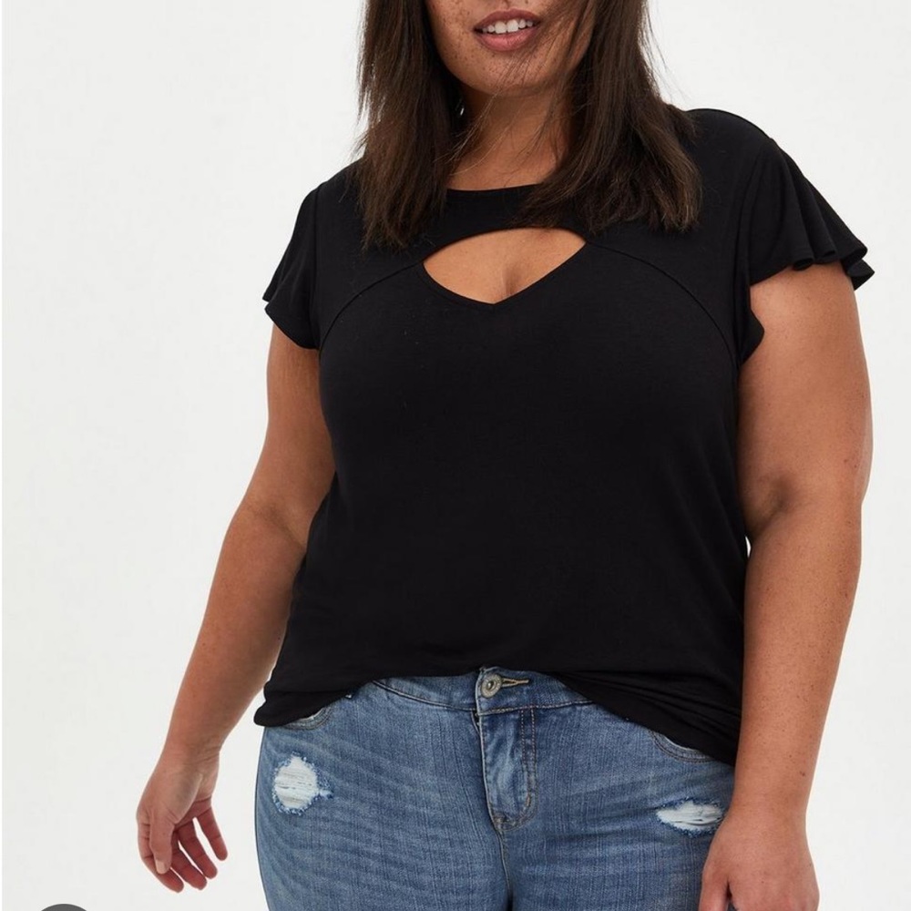 NWT torrid super soft peekaboo top